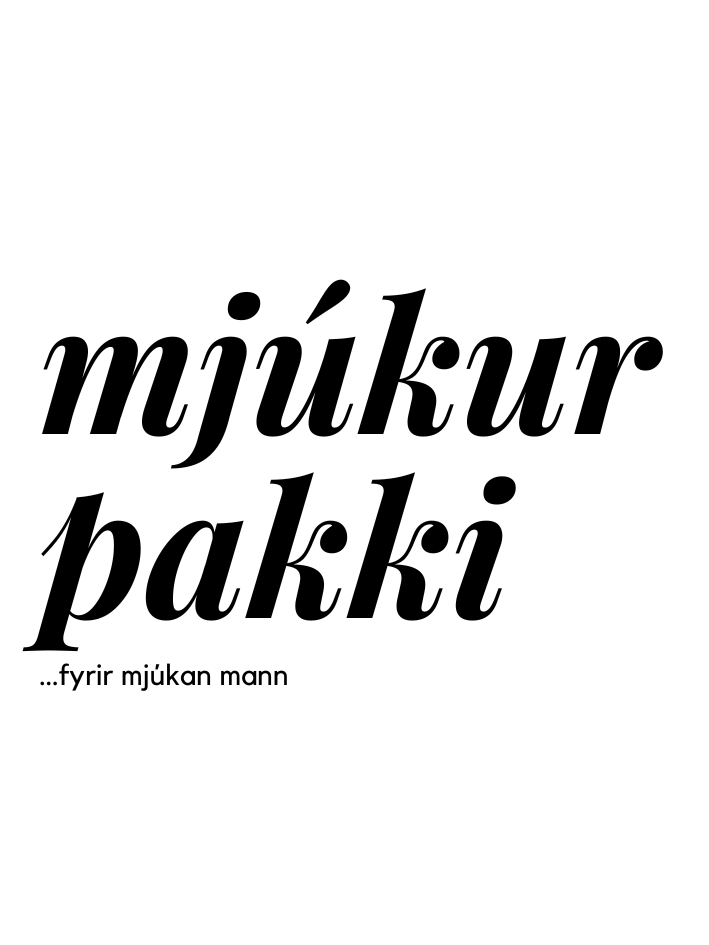Mjúkur pakki - stakur miði